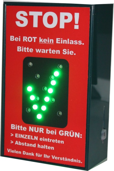 Einlassampel Türampel Kundenampel Praxisampel